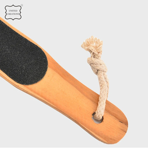Wood Handle <b>Foot</b> shape <b>foot</b> File <b>Callus</b> <b>Remover</b> Dead Skin <b>Feet</b> Rasp Professional Pedicure Wooden <b>Foot</b> File Double Sided - Product Image 2