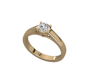 Anillo de Diamantes Personalizado de Fábrica, Anillo de Oro Amarillo de 18k, Anillo de Moissanita de 5mm y 2 Quilates, Anillo de Boda, Aniversario, Fiesta - Product Image 1