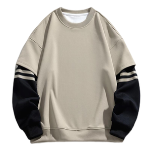 Sweat-shirts épais pour hommes, coupe ample, col rond, de qualité supérieure, en vente - Product Image 1