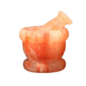 2025 stocké Unique rond outils à épices sculpté mortier pilon boîte accessoires de cuisine sel amour Style décoration artisanat naturel - Product Image 1