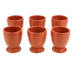 Verres en argile Verres en terre cuite réutilisables Ensemble de tasses à thé et à café Verres - Product Image 4