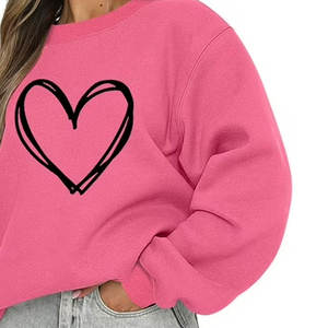 Suéter de Punto de Algodón Personalizado para Mujer, Informal, de Manga Larga, con Hombros Caídos, Cuello Redondo y Bordado Frontal - Product Image 3