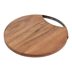 Tabla de cortar de madera hecha a mano de suministro de fábrica con mango de metal para uso en utensilios de cocina a precio a granel de lujo por glowin fashion - Product Image 2