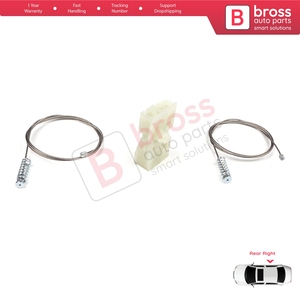 BWR1051 Juego de reparación de Elevalunas eléctrico trasero derecho para Clio MK3 BR CR KR SR 2005-2014 5 puertas 8200291153 - Product Image 2