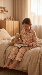 Fabricant de pyjamas pour enfants en flanelle écossaise bio sur mesure OEM, 100% coton respirant, doux, manches longues, vêtements de nuit pour enfants - Product Image 5
