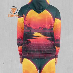 Cómodo chándal de sublimación para hombres diseñado para gimnasio deportivo o viajes con tela estampada suave, transpirable y duradera - Product Image 4