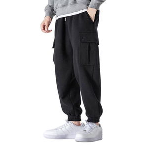 Pantalones cargo de lana de algodón 100% para hombre a granel, estilo informal ligero, medio recto para distribución minorista, servicio OEM disponible - Product Image 4