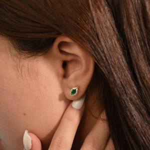 Personalized Birthstone Earrings Custom Birthstone Jewelry Dainty Earrings Gift <b>For</b> Women Handmade Elegant Jewelry - Product Image 3