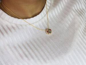 Collar con colgante de rubí Esmeralda Collar hecho a mano de Plata de Ley 925-Regalo de aniversario - Product Image 3