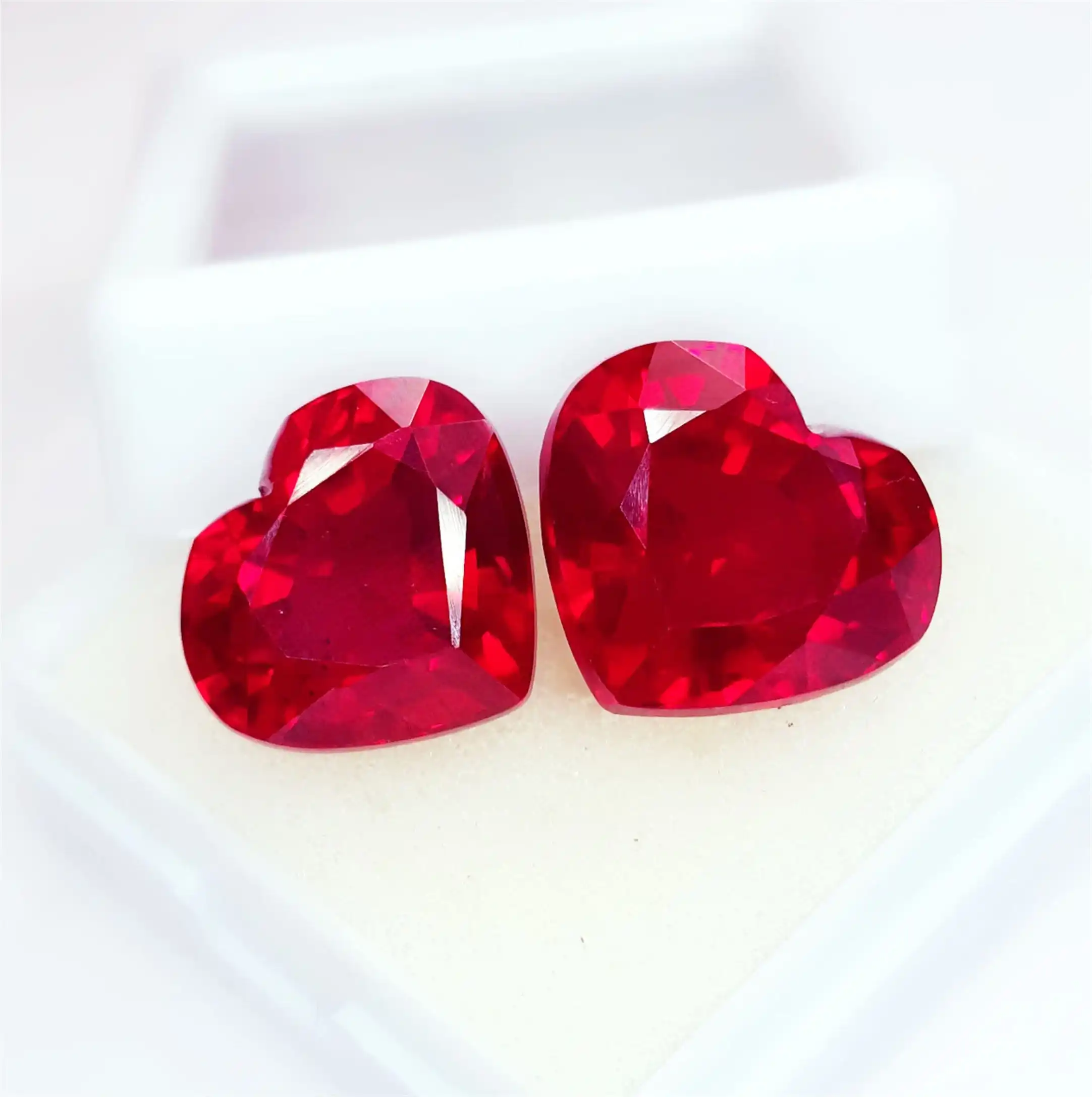 Natural Ruby Gemstone Faceted heart Loose Precious Gemstone Wholesale Price Natural Loose Good Quality Stone Low Price