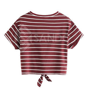 เสื้อครอปผ้าฝ้ายลำลองสำหรับผู้หญิงดีไซน์ใหม่สำหรับฤดูร้อน - Product Image 2