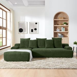 Nuevo Sofá Seccional Moderno en Forma de L de 110.25x67, Tapizado, Modular, Comprimido, Combinación Libre para Sala de Estar - Product Image 4