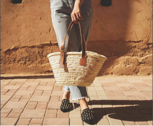 Sac en paille de qualité supérieure, panier en paille, sac naturel, sac de plage, sac fait main, sac marocain, panier marocain - Product Image 1
