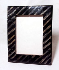 Marco de fotos de cuerno quemado a la moda de alta calidad, diseño Rectangular de tendencia con estilo Animal pulido - Product Image 1