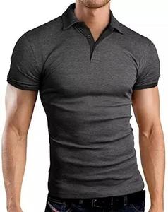 Vente en gros de polos de golf de haute qualité pour hommes en coton et polyester nouveau style de tissu respirant imprimé à manches courtes pour le sport - Product Image 1