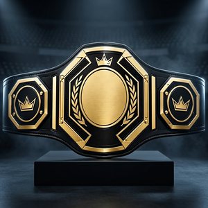 Custom Professional Top Quality MMA Kickboxing Boxing Muay Thai <b>Wrestling</b> Real Leather Championship Belt - Product Image 5