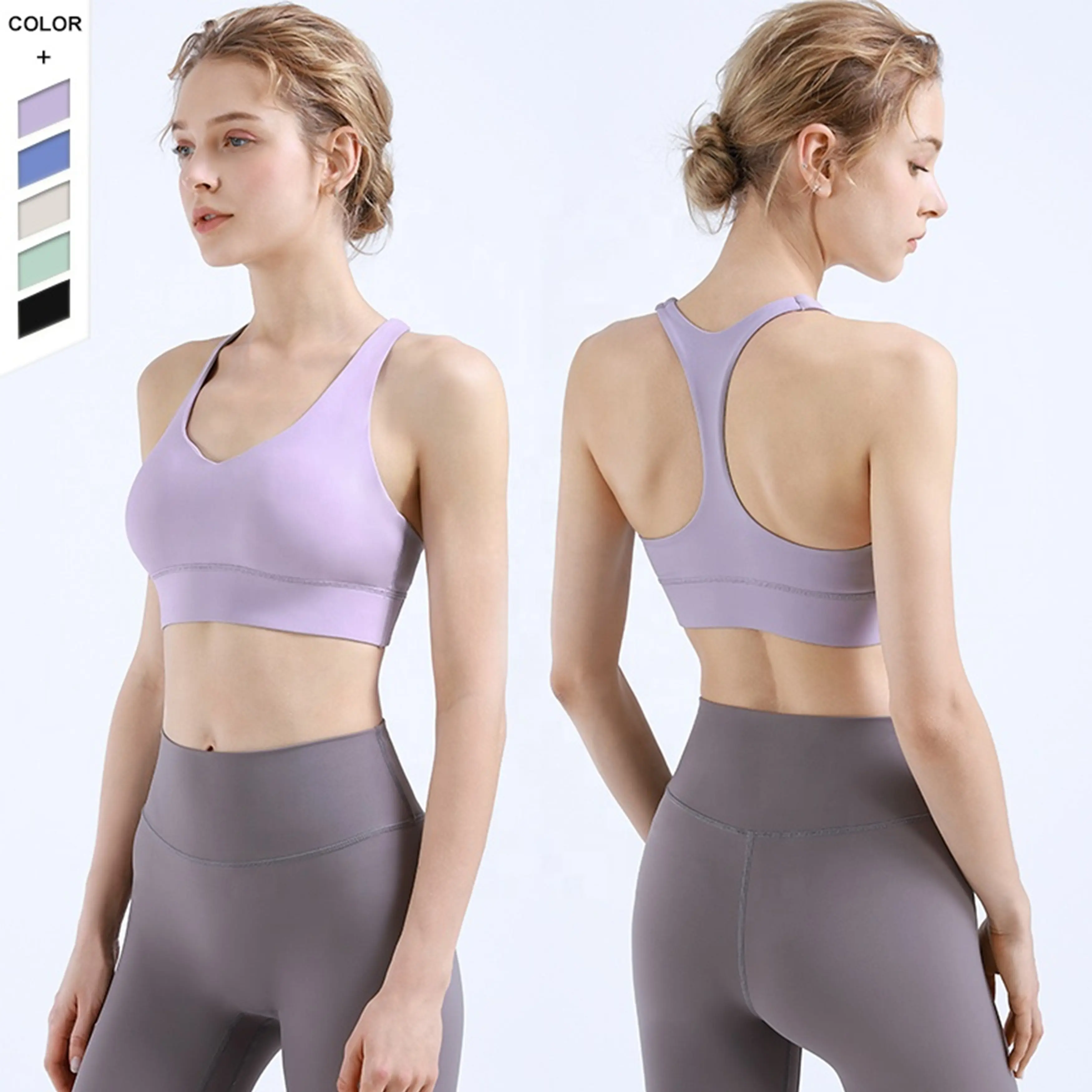 Nefes Backless mahsul spor sutyen hızlı kuru koşu Yoga sutyeni kadın cilt dostu sıkı Activewear Fitness giysileri