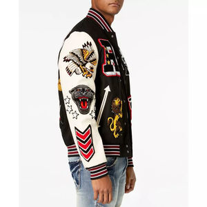 OEM Custom Men's Letterman Varsity <b>Jacket</b> High Genuine Leather Chenille Embroidery Streetwear Custom Best Wool Team Wear Winter - Product Image 5