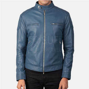 New Design High Quality PU <b>Leather</b> <b>Jackets</b> Winter Smooth Texture Men's Front Logo Windproof Eco-Friendly Customized Colors - Product Image 1