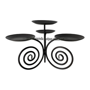 Bougeoir à rouleau en fer forgé fabriqué à la main bougeoir fini noir pour la décoration intérieure salon et pièce maîtresse au meilleur prix - Product Image 5