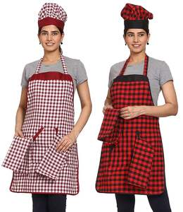 Proveedor indio ofrece delantal de cintura con correa ajustable de algodón para hombres/mujeres para cocinar producto de exportación competitivo - Product Image 1