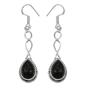 Pendientes Bohemios Celestiales con Forma de Gota de Agua, Aleación de Plata 925, Chapados en Plata Antigua para Mujer, Joyería de Regalo de Rajastán - Product Image 2