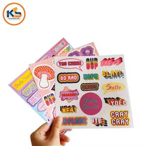 Custom Holographic Kiss Cut Vinyl Sticker Sheets | Reflective Waterproof Stickers 100pcs A4 Size Branding Packaging Creative - Product Image 5