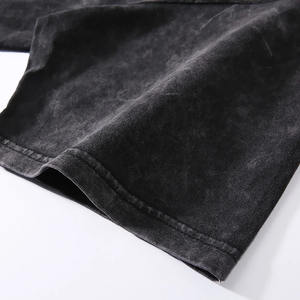 T-shirt graphique surdimensionné unisexe de haute qualité 320 grammes T-shirt en jersey délavé à l'acide vintage de style décontracté pour hommes - Product Image 5