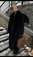 Manteau long en fausse fourrure pour femme, coupe ajustée, design tendance, style élégant, épais et chaud, échantillons en gros disponibles