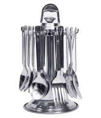 Juego de cubertería dorada de acero inoxidable, juego de cubiertos clásicos con soporte para casa, Hotel y restaurante, 24 unidades - Product Image 2