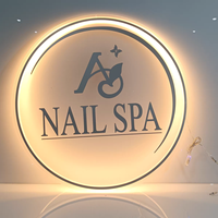 Enseigne de magasin d'affaires enseigne acrylique miroir or néon salon enseigne néon de magasin LED personnalisée