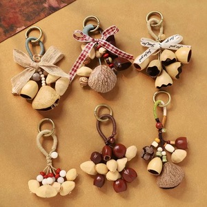 Clochette éolienne artisanale mignonne <span class=keywords><strong>en</strong></span> coquillages naturels, ornement suspendu <span class=keywords><strong>en</strong></span> <span class=keywords><strong>bois</strong></span> pour sac, porte-clés, jouet pour bébé et enfant - Product Image 6