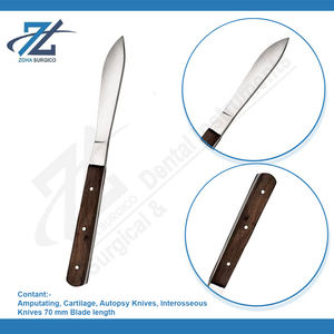 Cuchillas de autopsia interóseas manuales de 70mm de longitud de hoja con mango de metal para amputar cartílago - Product Image 4