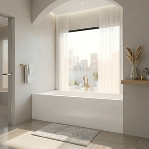 Baignoire encastrée Salvere FW-A-6632L22 en acrylique écologique, moderne et contemporaine, pour salle de bain, hôtel, résidence - Product Image 1