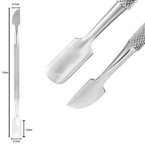 Instrumentos profesionales para el cuidado de las uñas de grado de salón, empujadores de cutículas de acero inoxidable duraderos para belleza, cepillo de Metal con logotipo personalizado - Product Image 1