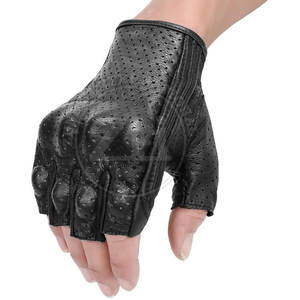 Guantes de carreras de motos sin dedos de alta calidad Nueva llegada Guantes de cuero de último diseño para deportes Esquí para montar en moto - Product Image 2