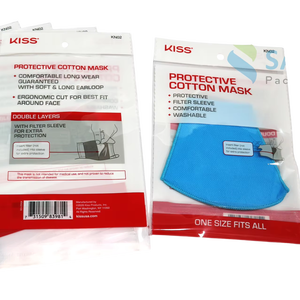 Bolsa de plástico para mascarillas con logotipo personalizado para embalaje al por menor y almacenamiento seguro de mascarillas faciales con material duradero y resistente a la humedad - Product Image 1