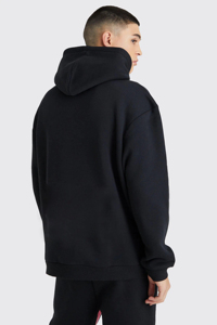 Custom Unisex Fleece Lined Pullover Hooded Tracksuit Set Flare Pants Screen Printed Graphic Design Acid Wash Finish 100% Cotton - Product Image 4