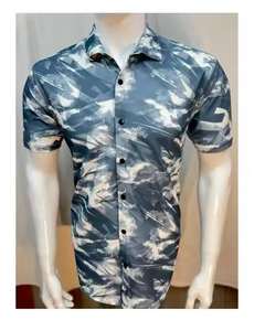 Camisa de Manga Corta Ligera 100% Algodón, Camisa de Verano para Hombre, Estilo Casual Premium, Estampado Floral Vintage, Antiarrugas - Product Image 3