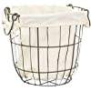Metal Wire Food Organizer Metal Wire Mesh <b>Basket</b> Storage Bin <b>Baskets</b> with <b>Wood</b> Handle - Product Image 2