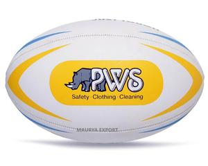 Ballon de rugby avec logo personnalisé Entraînement et match en caoutchouc durable - Product Image 1