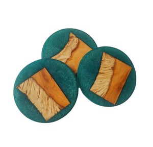 New Design Coasters Multi Functional <b>Epoxy</b> Resin & Acacia Wood Tea Mat Paid Tableware Hot Selling - Product Image 1