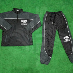 Conjunto de Sudadera con Capucha y Pantalones Deportivos Reflectantes con Logotipo Personalizado, Estilo Urbano, Cierre de Cremallera, Talla Grande, Unisex, Chándal de Poliéster/Nailon, Cortavientos y Transpirable - Product Image 1