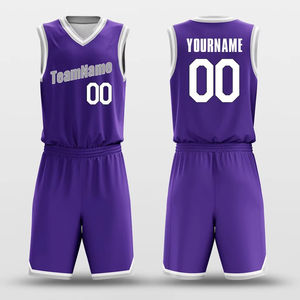 Ensemble de maillots et shorts de basket-ball unisexes personnalisés en gros, design sublimé coloré, séchage rapide, respirant, uniforme d'équipe, vêtements de sport - Product Image 5