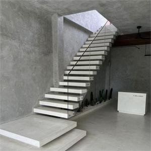 Scala Sospesa Moderna con Struttura in Acciaio e Gradini in Legno Personalizzati per Interni Contemporanei - Product Image 3