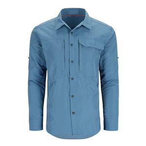 Chemises de pêche personnalisées protégées contre les UV chemises de chasse chemises décontractées hommes tissu en poly coton à motif solide pour l'été - Product Image 1