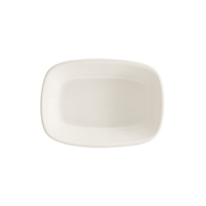 Plato Rectangular de Porcelana para Servir, Diseño Minimalista en Forma de Barco, 17x11.5 cm - Product Image 1