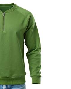 <b>Mens</b> Raglan Sleeve <b>Quarter</b> <b>Zip</b> <b>Fleece</b> Sweatshirt Warm Pullover Soft Winter Wear Casual Daily Essential Custom Logo OEM - Product Image 2