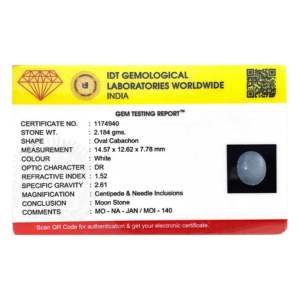 Piedra Lunar de Alta Calidad de 10.92 Quilates, Tamaño Personalizado, Cuarzo Natural, Gema Mineral Azul y Blanca, Certificado GIA, Suelta - Product Image 4