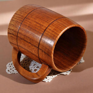 Prix raisonnable Naturel Brillant Bois Fini Taille Personnalisée Chope À Bière En Bois Avec Poignée Logo Personnalisable Pour La Maison Vaisselle Déco - Product Image 3